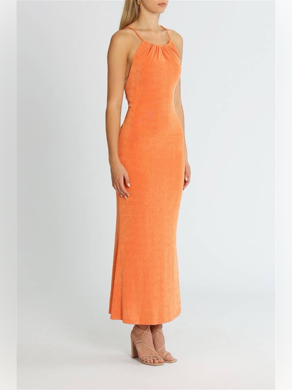 MISHA Greta Dress in Coral Gold Sz 4